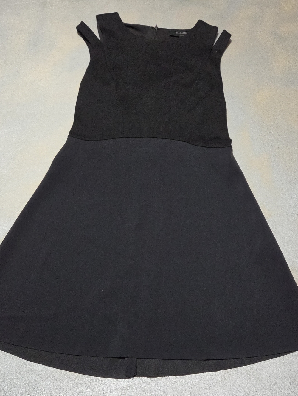 All Saints Black Sleeveless Fit & Flare Midi Dress The Sandy